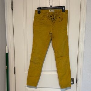 Madewell Golden Trousers mustard in color, corduroy, size 25